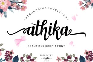 Athika Script Font for Creative Crafters and Designers