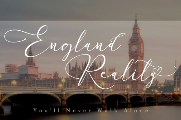 England Reality: A Refined Script Font for Digital Branding