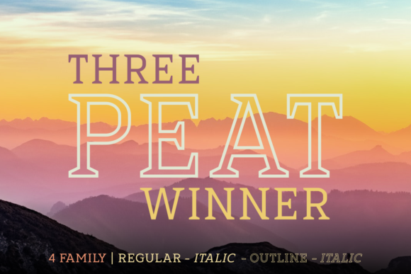 Three Peat Winner Family: A Script Font for Editorial Expression
